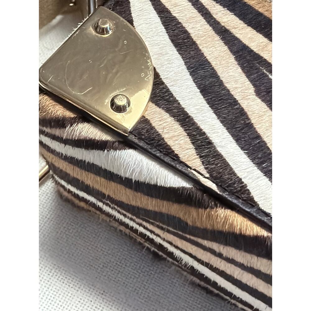 Michael Kors Zebra Haircalf Crossbody Satchel Bag NWT Adjustable Strap - Picture 10 of 10